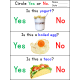 Food Yes No Questions Speech Therapy Worksheets Set 3